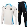 Argentina Trenings Collegegenser 2024-25 Kvart-Zip Hvit - Herre